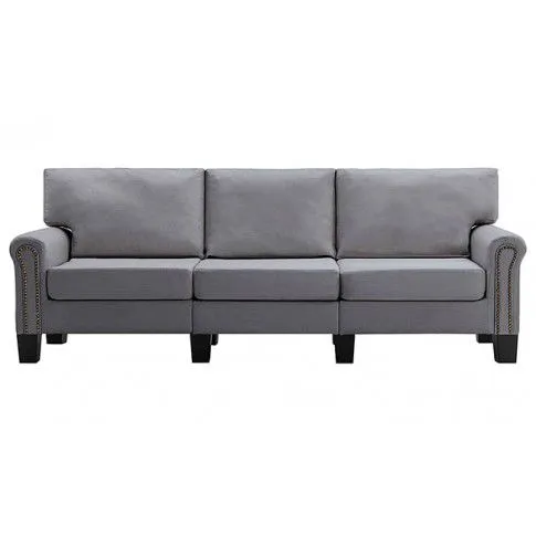 Luksusowa trzyosobowa sofa jasnoszara Alaia 3X