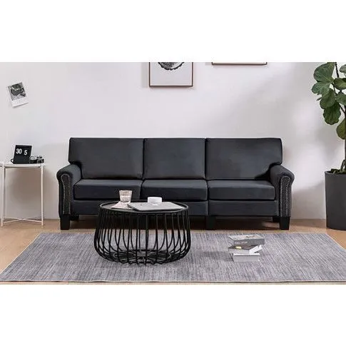 Trzyosobowa ciemnoszara sofa Alaia 3X