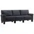 Luksusowa trzyosobowa ciemnoszara sofa - Alaia 3X