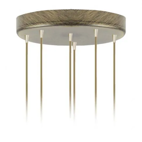 Okrągły stelaż lampy wiszącej EX340-Monacas w kolorze starego złota