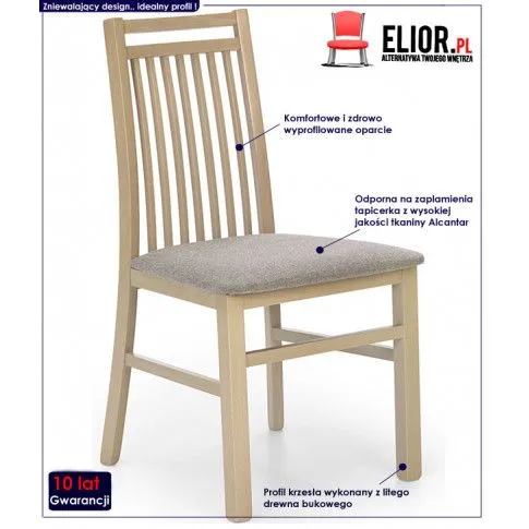 Fotografia Krzesło drewniane patyczak Springer - dąb sonoma z kategorii Krzesła wg koloru/stylu