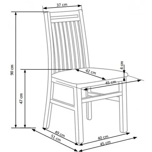 Szczegółowe zdjęcie nr 4 produktu Krzesło drewniane patyczak Springer - dąb sonoma
