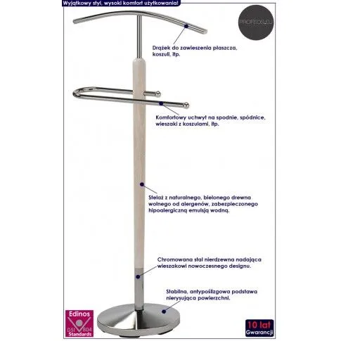 Fotografia Podłogowy wieszak stojący Sanati 5X z kategorii Meble na ubrania