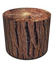 Okrągła pufa z motywem drewna 17 wzorów - Adelos 2X