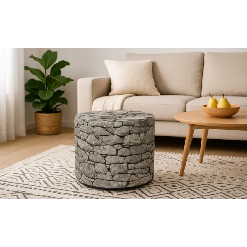 Pufa z motywem kamienia do przedpokoju 6 wzorów   Klimer 3X