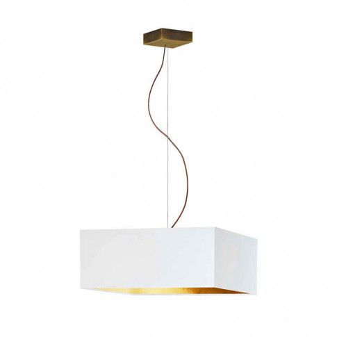 Kwadratowa lampa wisząca ze złotym abażurem EX363-Sangriv