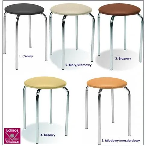 Zdjęcie taboret tapicerowany Mika miodowy pomarańcz | Edinos.pl