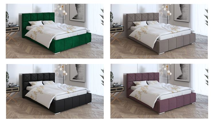 Przykładowa kolorystyka tapicerowanego łóżka Lanetti