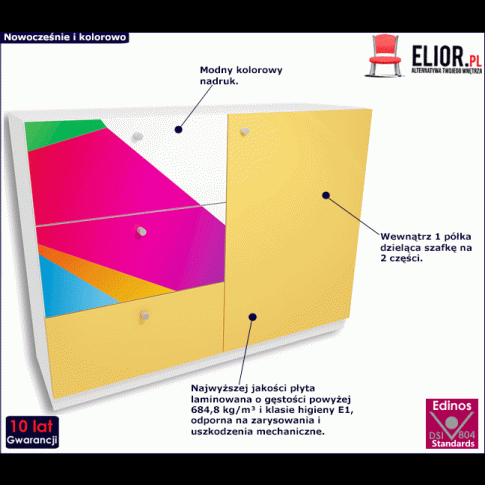 Nowoczesna komoda dla dziecka Elif 5X 