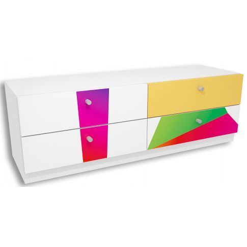 Komoda dla dziecka z szufladami i kolorowym nadrukiem Elif 8X