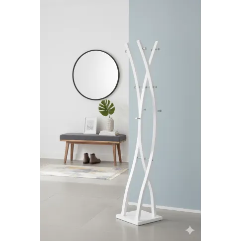 Fotografia Biały podłogowy wieszak stojący - Uzet 3X z kategorii Poczekalnie