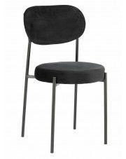 Czarne krzesło tapicerowane - Libio w sklepie Edinos.pl