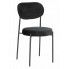 Czarne krzesło tapicerowane - Libio