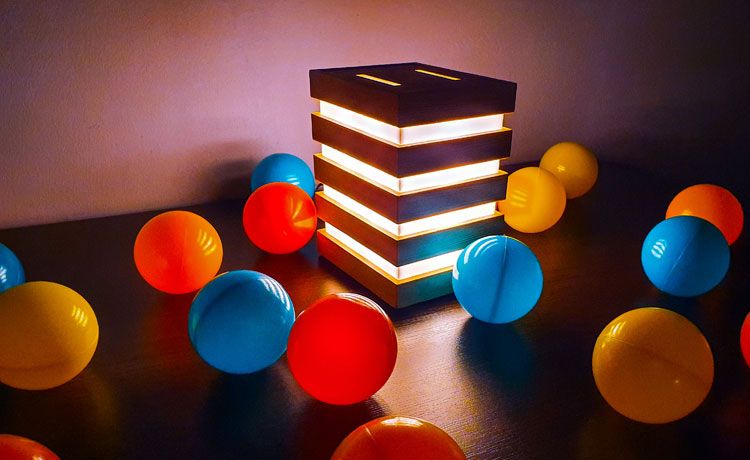 Zmieniająca kolory i jasność lampka nocna EX376-Elikta do pokoju dziecięcego