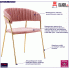 Różowe krzesło pikowane Piano 2X