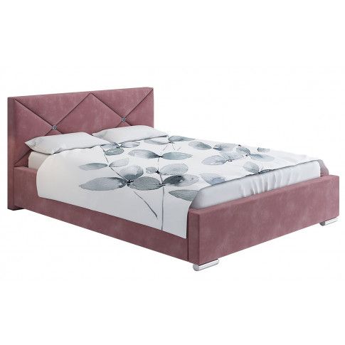 Tapicerowane łóżko z zagłówkiem 140x200 Lenomi