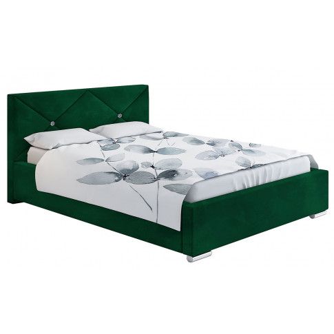 Tapicerowane łóżko z zagłówkiem 160x200 Lenomi