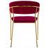 Krzesło burgundowe w stylu glamour Piano 2X 