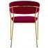 Krzesło burgundowe w stylu glamour Piano 2X 