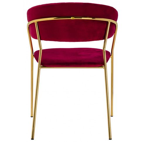 Krzesło burgundowe w stylu glamour Piano 2X 