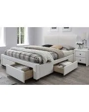 Białe łóżko dwuosobowe - Moris 2X 160x200 w sklepie Edinos.pl