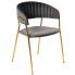 Ciemnoszare krzesło tapicerowane - Piano 2X