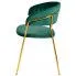 Krzesło ciemnozielone ze złotymi nóżkami Piano 2X