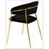 Czarne krzesło ze złotymi nóżkami Piano 2X