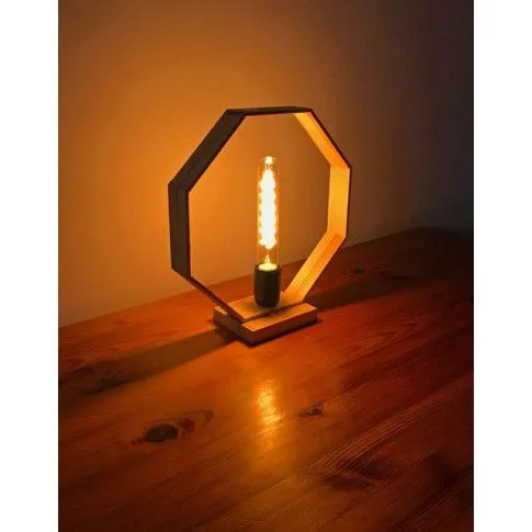 Nowoczesna lampa stołowa EX379-Derpal z żarówką LED