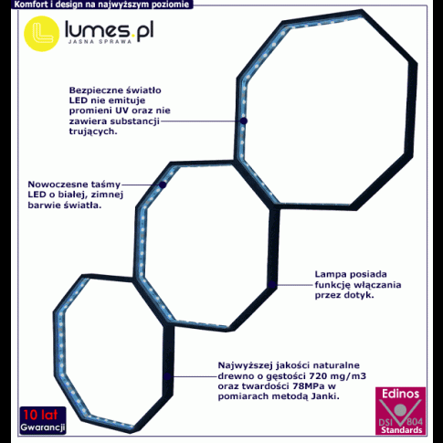 Nowoczesna lampa ścienna z włącznikiem dotykowym EX380-Fortax