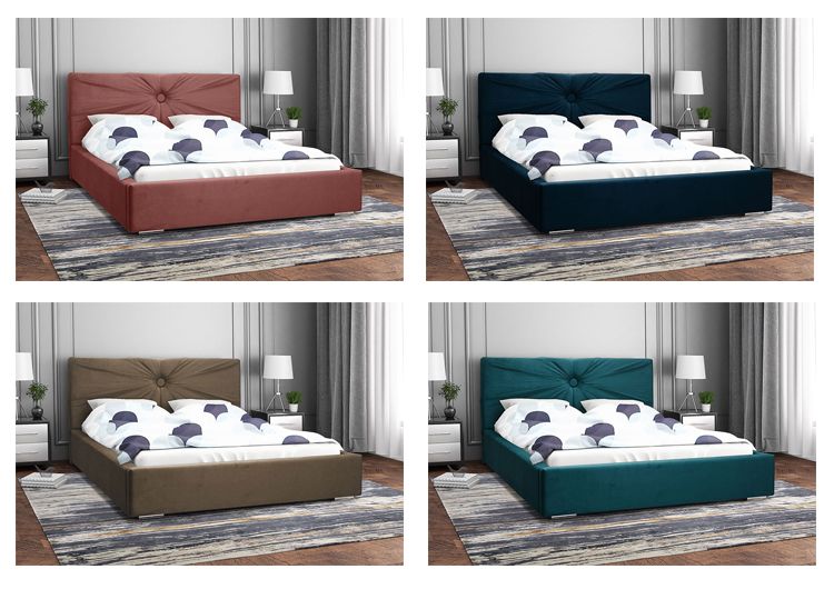 Przykładowa kolorystyka tapicerowanego łóżka Tagis