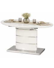 Stół rozkładany biały połysk - Flarin w sklepie Edinos.pl