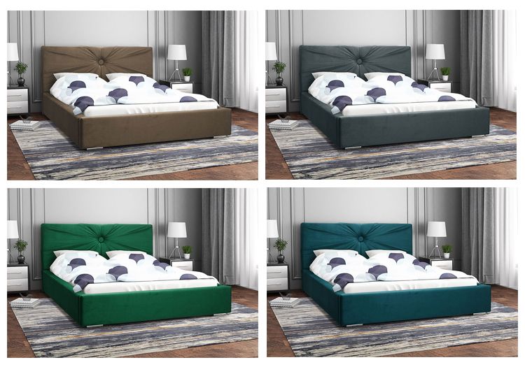 Przykładowa kolorystyka tapicerowanego łóżka Tagis