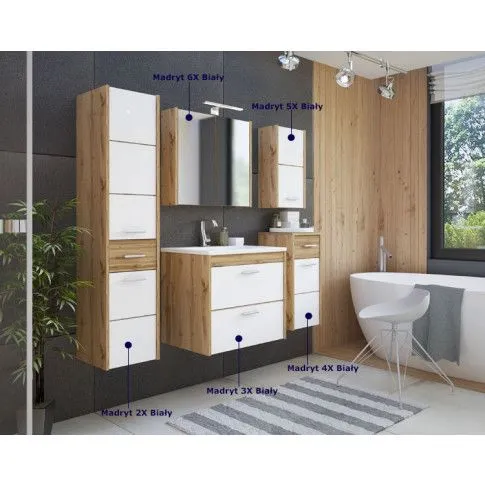Zestaw mebli łazienkowych Madryt Biały