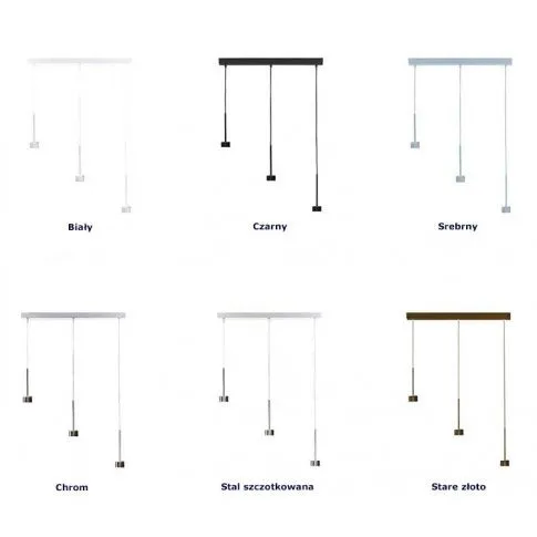 Kolorystyka stelaży lampy wiszącej EX387-Bornex