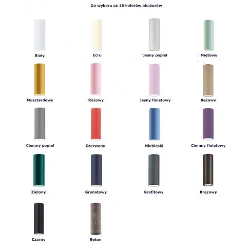 Kolorystyka abażurów lampy wiszącej EX387-Bornex