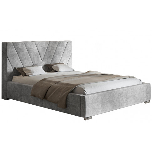 Tapicerowane łóżko z drewnianym stelażem 120x200 Orina 2X