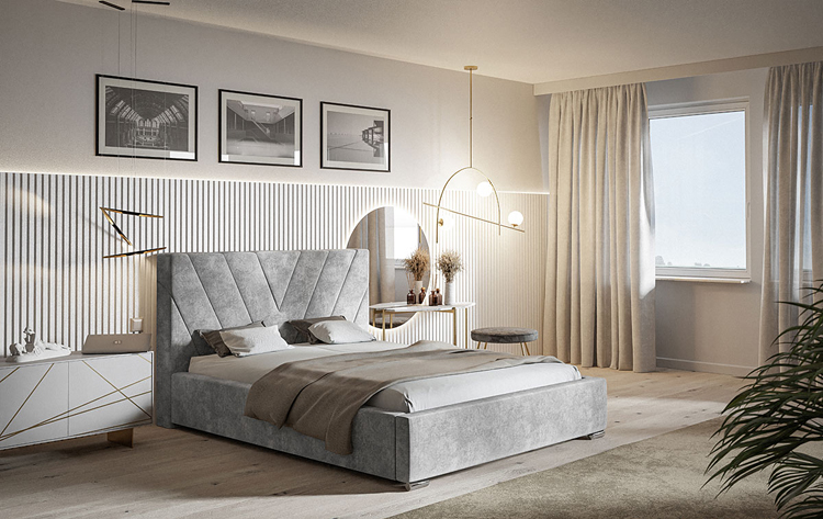 Przykładowa kolorystyka tapicerowanego łóżka Orina