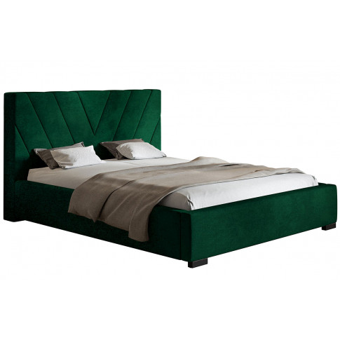 Tapicerowane łóżko z drewnianym stelażem 140x200 Orina 2X