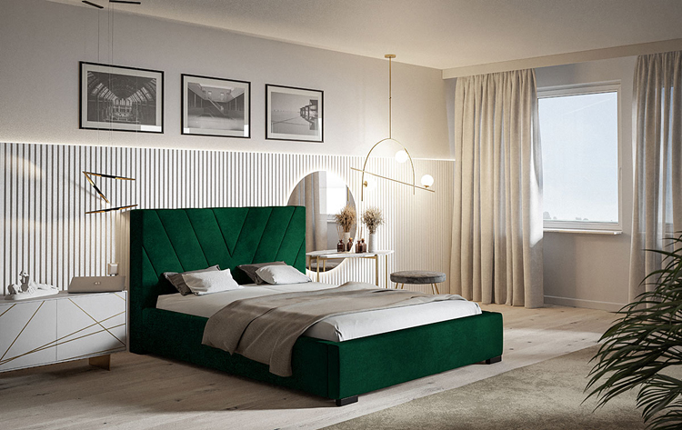 Przykładowa kolorystyka tapicerowanego łóżka Orina