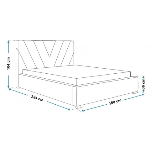 Wymiary łóżka 140x200 Orina