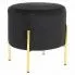 Czarna pufa Nahia złote nóżki