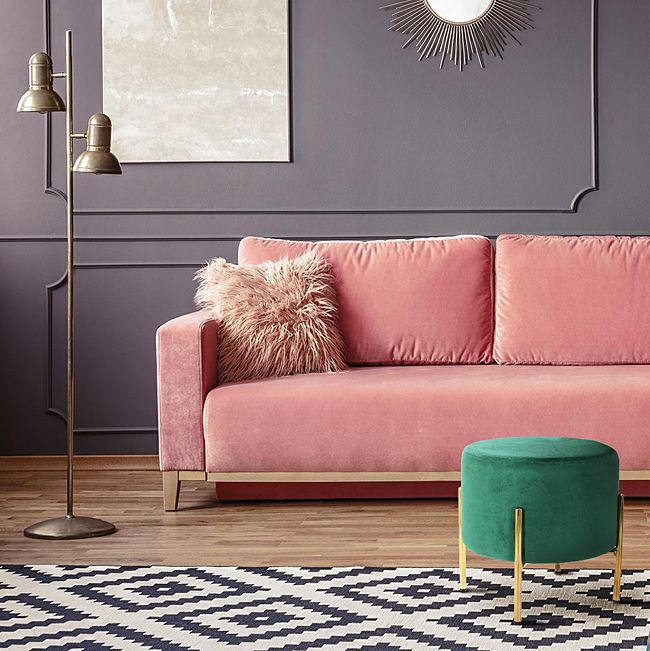 Elegancka pufa Serkan - zielono złota