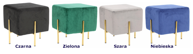 Eleganckie pufy z welwetu Glub - glamour