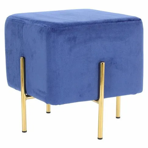 Niebieska pufa Sohio miękka