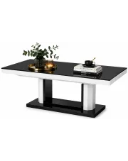 Rozkładany ławostół czarno biały mat - Fandon 2X w sklepie Edinos.pl