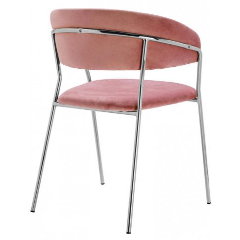 Welurowe krzesło glamour ze srebrną podstawą Piano 3X