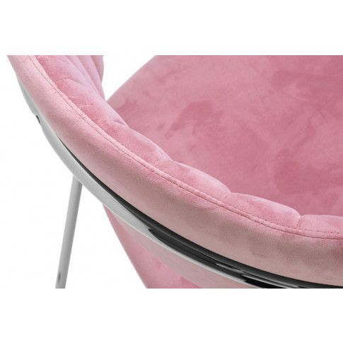 Różowe, pikowane krzesło Piano 3X