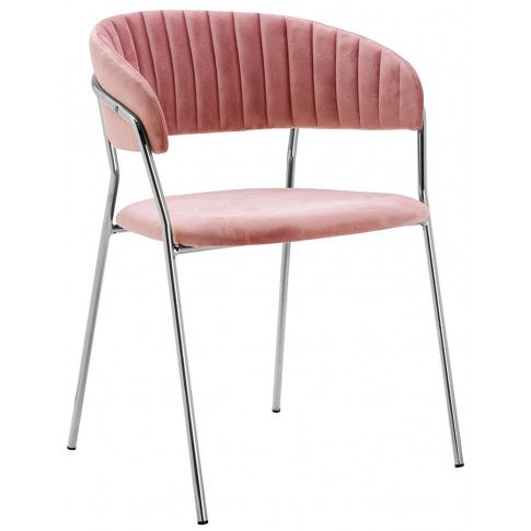 Różowe krzesło do salonu Piano 3X