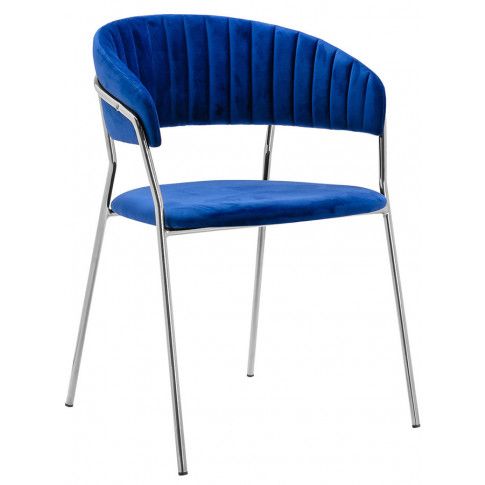 Ciemnoniebieskie pikowane krzesło Piano 3X